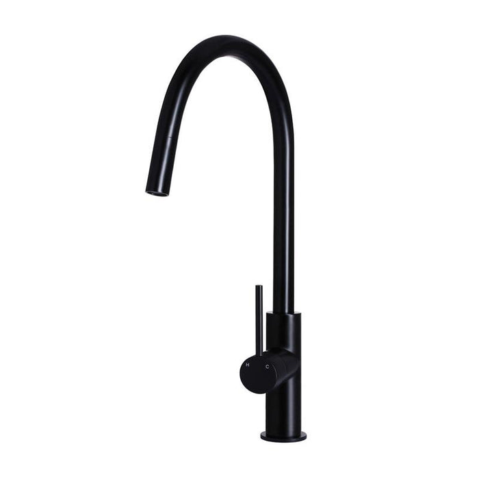 Meir Round Piccola Pull Out Kitchen Mixer Tap - Matte Black-blue-leaf-bathware