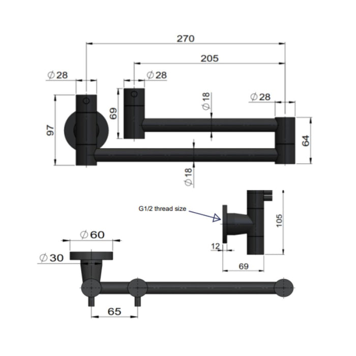 Meir Kitchen Pot Filler