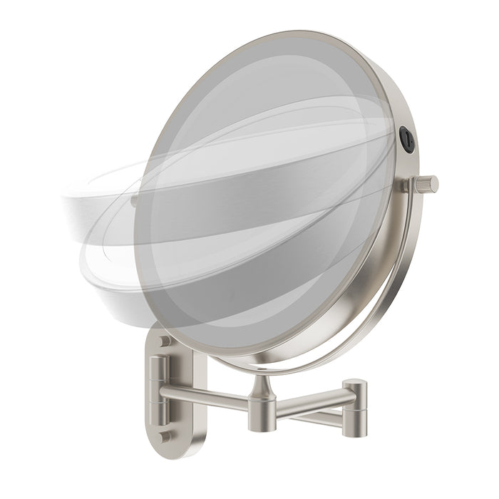 Fienza Swivel LED Magnifying Mirror, Brushed Nickel