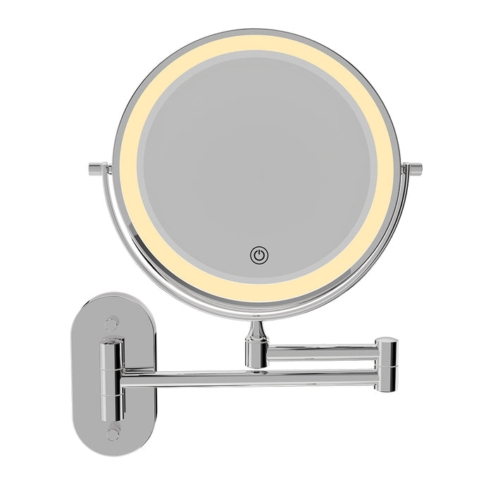 Fienza Swivel LED Magnifying Mirror, Chrome