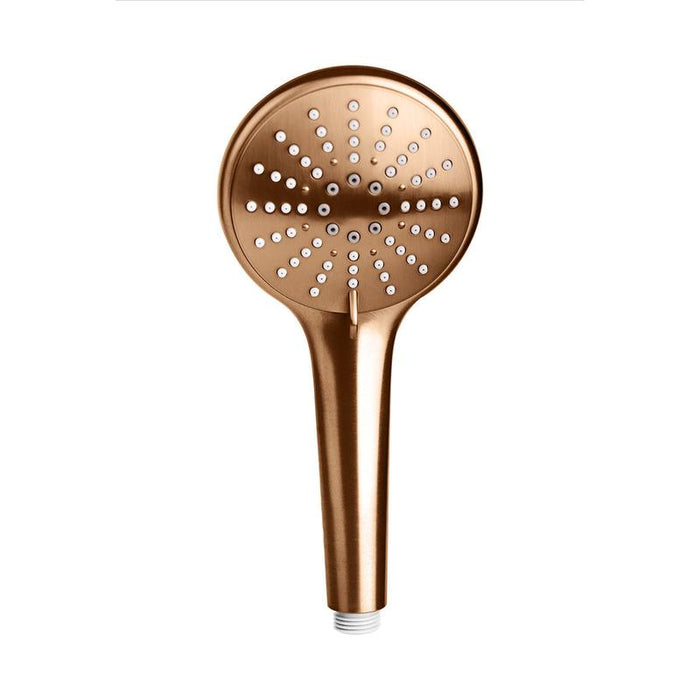 Meir Round Hand Shower Three-Function - Lustre Bronze-blue-leaf-bathware