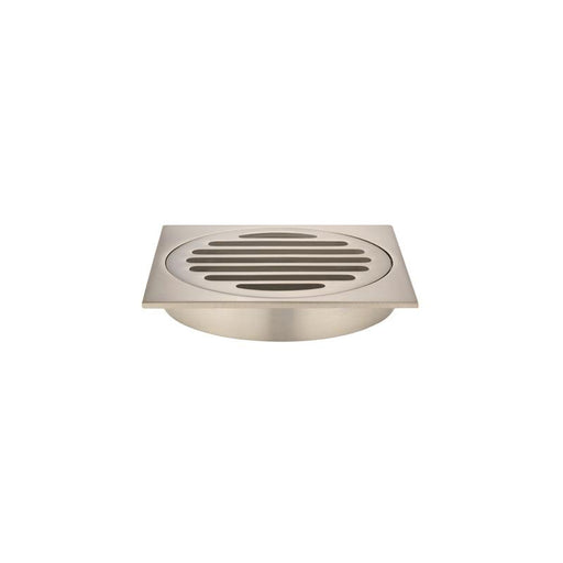 Meir Square Floor Grate Shower Drain 100mm outlet - Champagne-blue-leaf-bathware