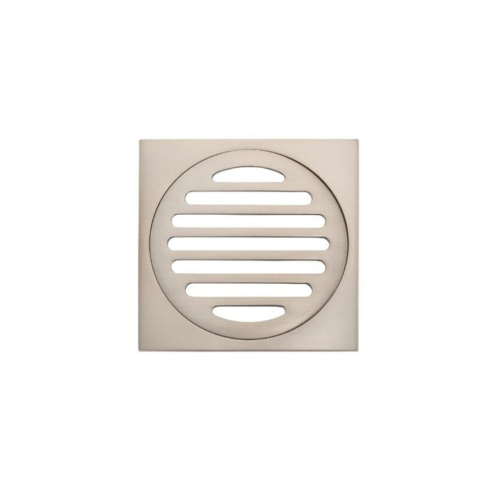 Meir Square Floor Grate Shower Drain 100mm outlet - Champagne-blue-leaf-bathware