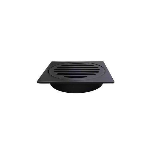 Meir Square Floor Grate Shower Drain 100mm outlet - Matte Black-blue-leaf-bathware