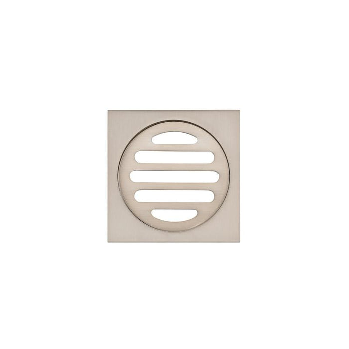 Meir Square Floor Grate Shower Drain 80mm outlet - Champagne-blue-leaf-bathware