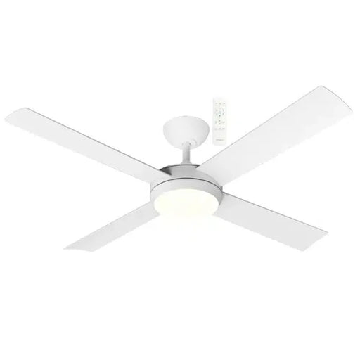 Martec Quantum DC 52″ DC Ceiling Fan With Remote Control + LED light - Matt White
