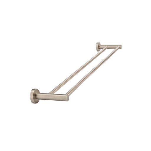Meir Round Double Towel Rail 600mm - Champagne-blue-leaf-bathware