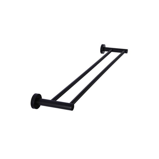 Meir Round Double Towel Rail 600mm - Matte Black-blue-leaf-bathware