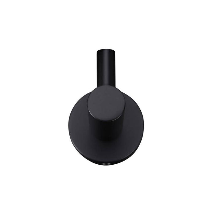 Meir Round Robe Hook - Matte Black-blue-leaf-bathware