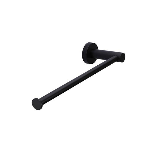 Meir Round Guest Towel Rail - Matte Black-blue-leaf-bathware