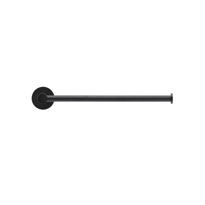 Meir Round Guest Towel Rail - Matte Black-blue-leaf-bathware