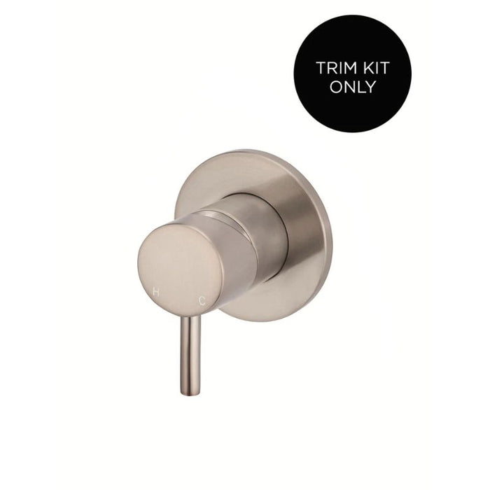 Meir Round Wall Mixer Short Pin Trim Kit Only - Champagne