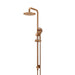 Meir Round Combination Shower Rail 200mm Rose, Three Function Hand Shower - Lustre Bronze-blue-leaf-bathware