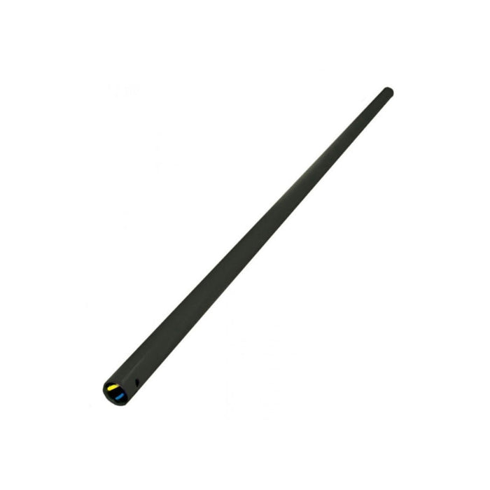 Martec 1800mm DC Downrod Inc Loom 25mm Diameter - Matt Black-MDRD72MT-blue-leaf-bathware