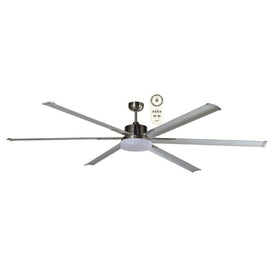 Martec Albatross 84" DC Ceiling Fan With 24W LED Light and Remote - Brushed Nickel-MAFML3BR + MAF210B-blue-leaf-bathware