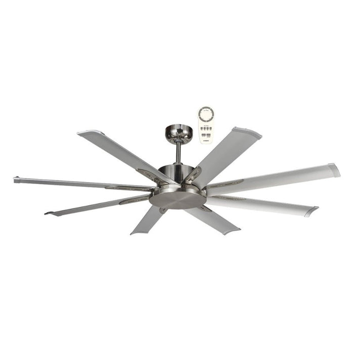 Martec Albatross Mini 65" DC Ceiling Fan With Remote - Brushed Nickel-MAF168BR-blue-leaf-bathware