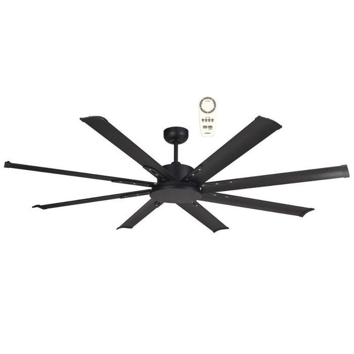 Martec Albatross Mini 65" DC Ceiling Fan With Remote - Matt Black-MAF168MR-blue-leaf-bathware