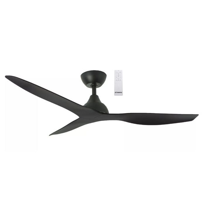 Martec Avoca 52″ DC Smart WIFI Ceiling Fan - Matt Black-MADC133MMR-blue-leaf-bathware