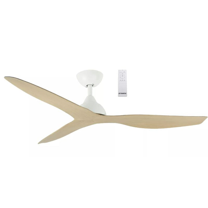 Martec Avoca 52″ DC Smart WIFI Ceiling Fan - Matt White / Oak-MADC133WOR-blue-leaf-bathware