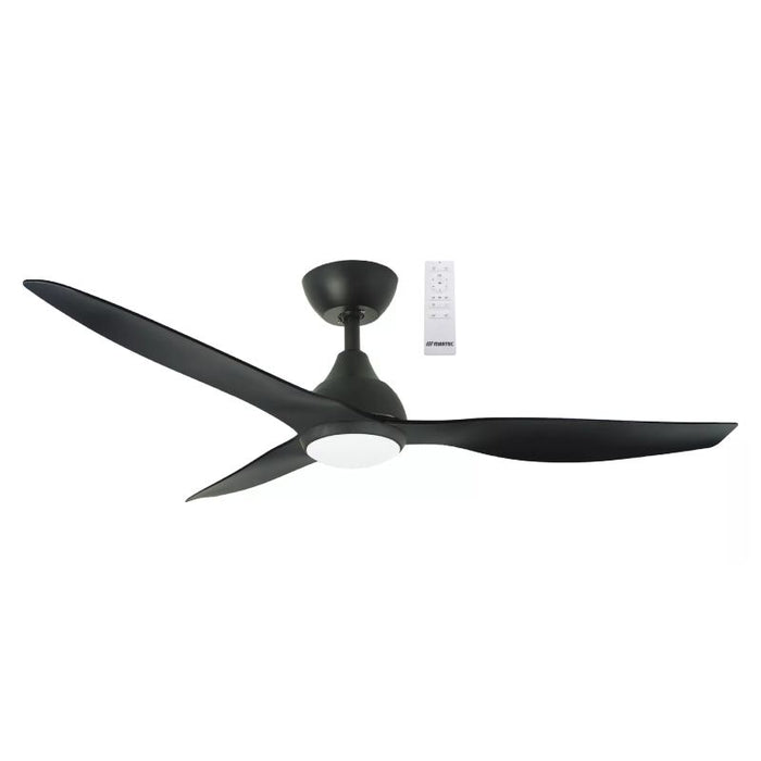 Martec Avoca 52″ DC Smart WIFI Ceiling Fan with LED Light - Matt Black-MADC1333MMR-blue-leaf-bathware