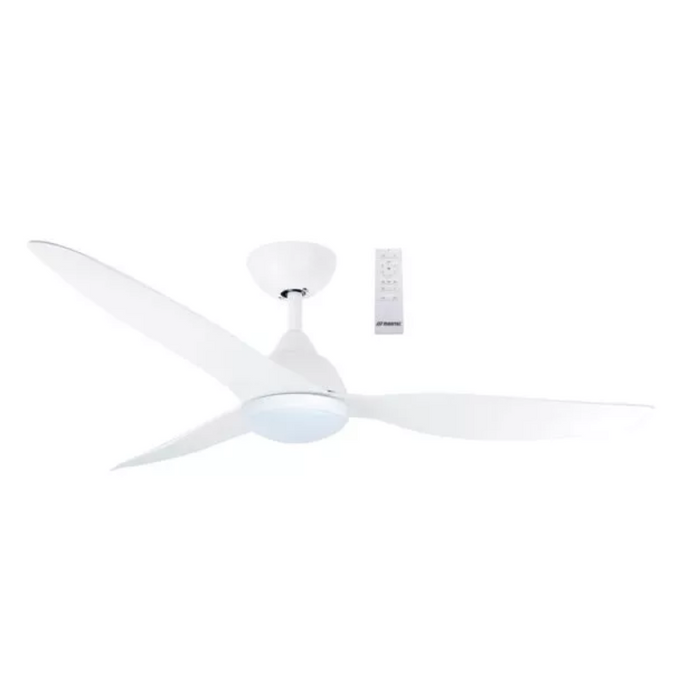 Martec Avoca 52″ DC Smart WIFI Ceiling Fan with LED Light - Matt White-MADC1333WWR-blue-leaf-bathware