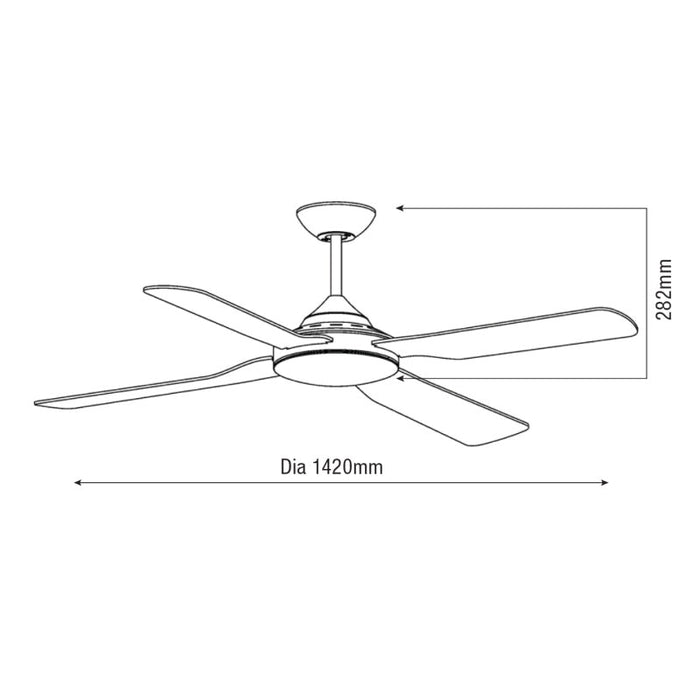 Martec Liberty 56" IP55 Rated Outdoor Ceiling Fan-MLF144MIP-blue-leaf-bathware