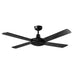 Martec Lifestyle 52" AC Ceiling Fan - Matt Black-DLS134M-blue-leaf-bathware