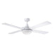 Martec Lifestyle AC Ceiling Fan with Light - White-blue-leaf-bathware