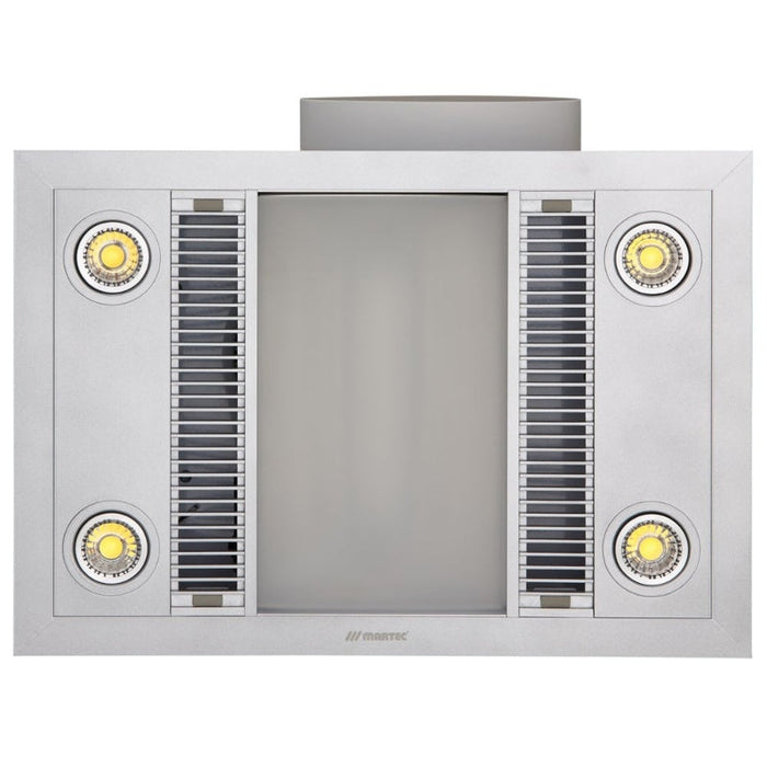 Martec Linear 3-in-1 Bathroom Heater with LED Light, Exhaust Fan and Heat Lamp - White-MBHL1000W-blue-leaf-bathware