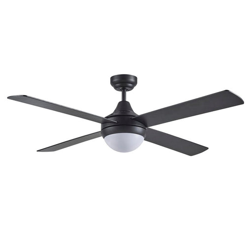 Martec Link 48" AC Ceiling Fan with E27 Light - Matt Black-FSL1244M-blue-leaf-bathware