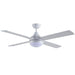 Martec Link 48" AC Ceiling Fan with Tricolour LED Light & Wall Control - White-FSL1243W-blue-leaf-bathware