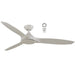 Martec Newport 56" DC Ceiling Fan - White Satin-MNF143WWR-blue-leaf-bathware