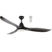 Martec Wave DC Ceiling Fan with Light - Matt Black-blue-leaf-bathware