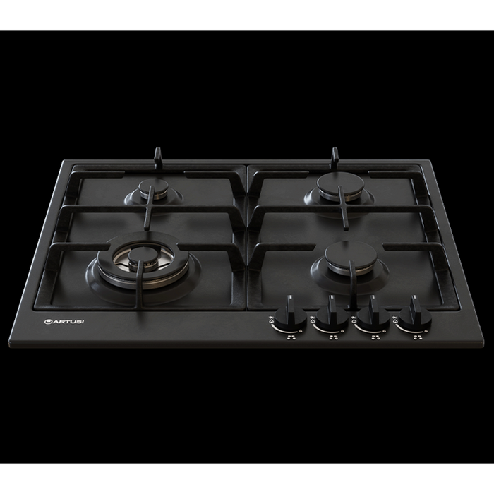 Artusi AGH65MB 60cm Gas Cooktop in Matte Black - lifestyle