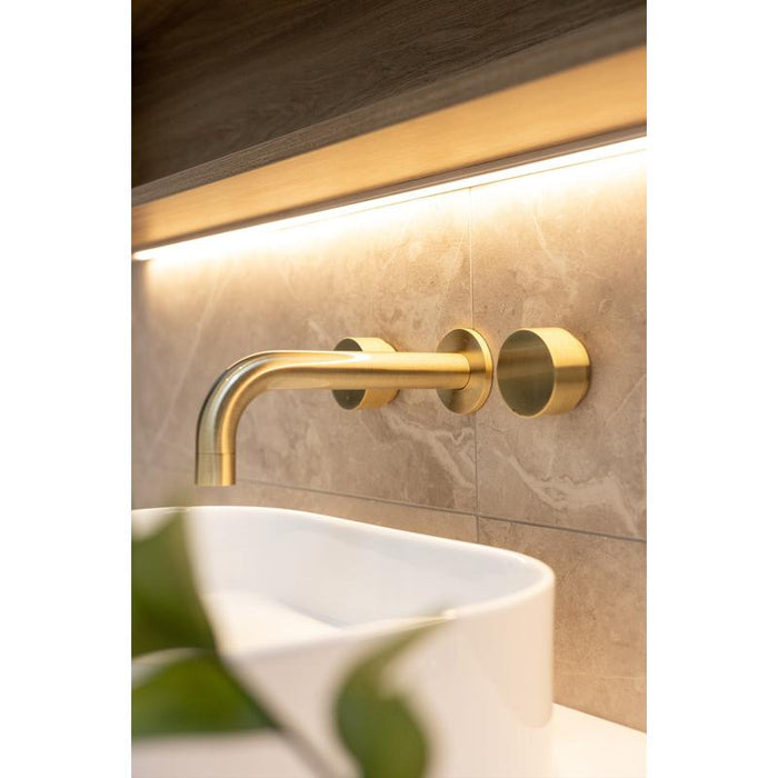 Meir Circular Wall Taps - PVD Tiger Bronze-blue-leaf-bathware