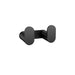 Meir Curvaé Double Robe Hook - Matte Black-blue-leaf-bathware