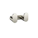 Meir Curvaé Double Robe Hook - PVD Brushed Nickel-blue-leaf-bathware