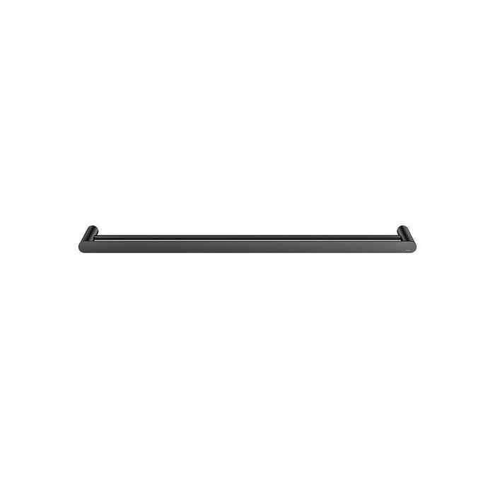 Meir Curvaé Double Towel Rail 800mm - Matte Black-blue-leaf-bathware