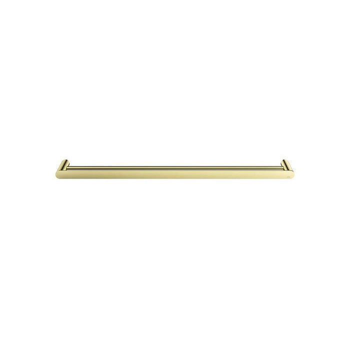 Meir Curvaé Double Towel Rail 800mm - PVD Tiger Bronze-blue-leaf-bathware