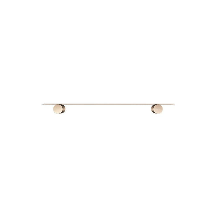 Meir Curvaé Shower Shelf 400mm - Champagne-blue-leaf-bathware