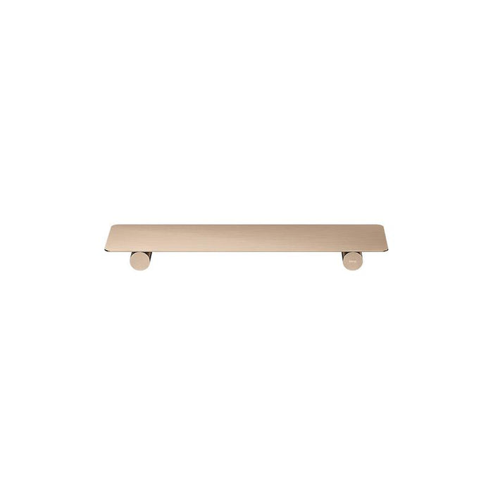 Meir Curvaé Shower Shelf 400mm - Champagne-blue-leaf-bathware