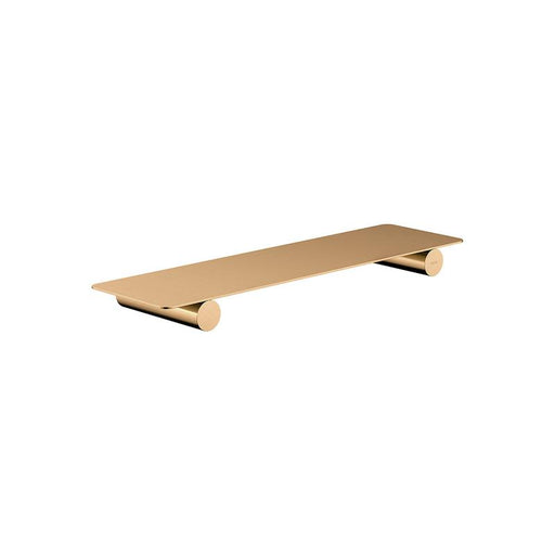 Meir Curvaé Shower Shelf 400mm - Lustre Bronze-blue-leaf-bathware