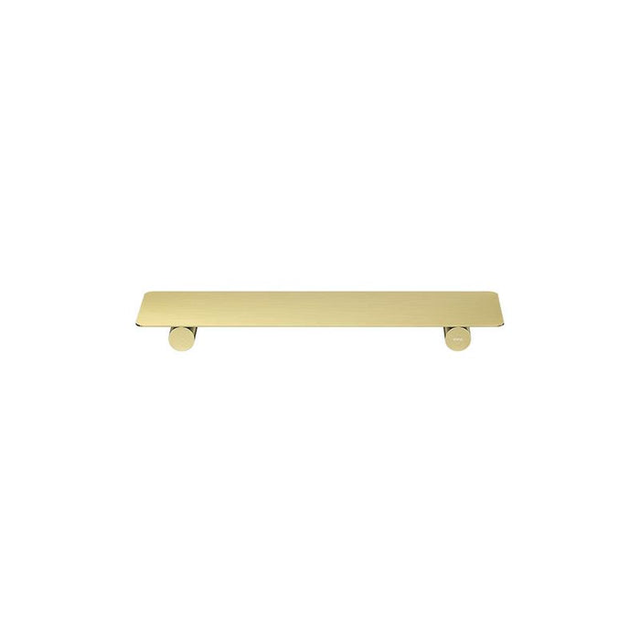 Meir Curvaé Shower Shelf 400mm - PVD Tiger Bronze-blue-leaf-bathware