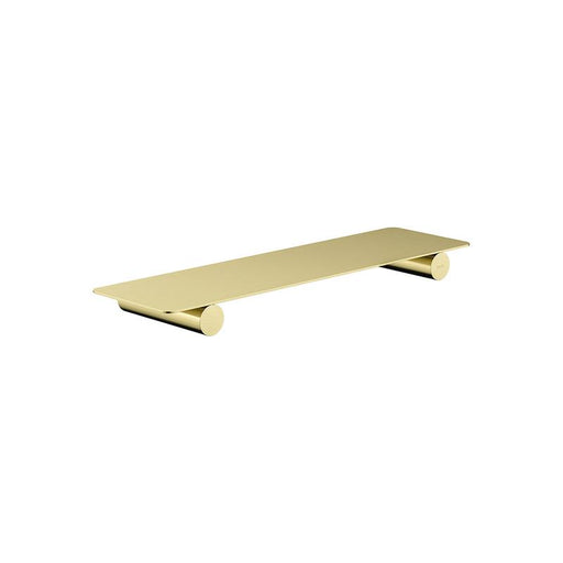 Meir Curvaé Shower Shelf 400mm - PVD Tiger Bronze-blue-leaf-bathware