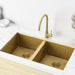 Meir Double Bowl Kitchen Sink 860mm - Brushed Bronze Gold-MKSP-D860440-BB-blue-leaf-bathware