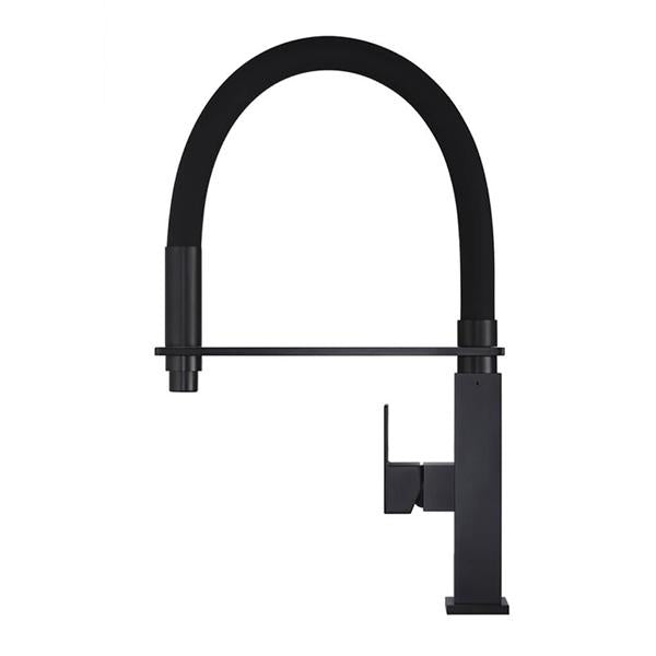 Meir Flexible Kitchen Mixer - Matte Black-MK05-blue-leaf-bathware