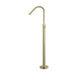 Meir Freestanding Round Bath Mixer with Hand Spray - Tiger Bronze-blue-leaf-bathware