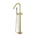 Meir Freestanding Round Bath Mixer with Hand Spray - Tiger Bronze-blue-leaf-bathware