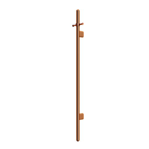 Meir Heated Vertical Towel Rail - Lustre Bronze-blue-leaf-bathware