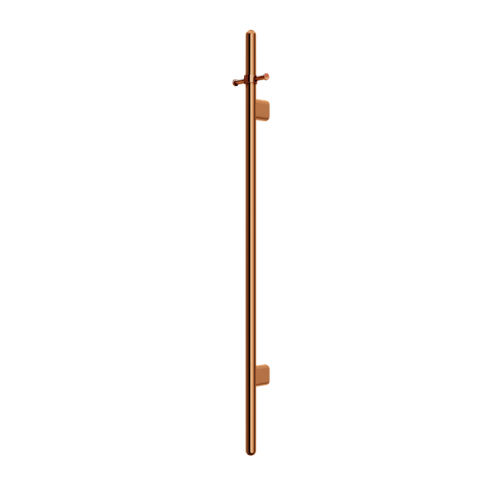 Meir Heated Vertical Towel Rail - Lustre Bronze-blue-leaf-bathware